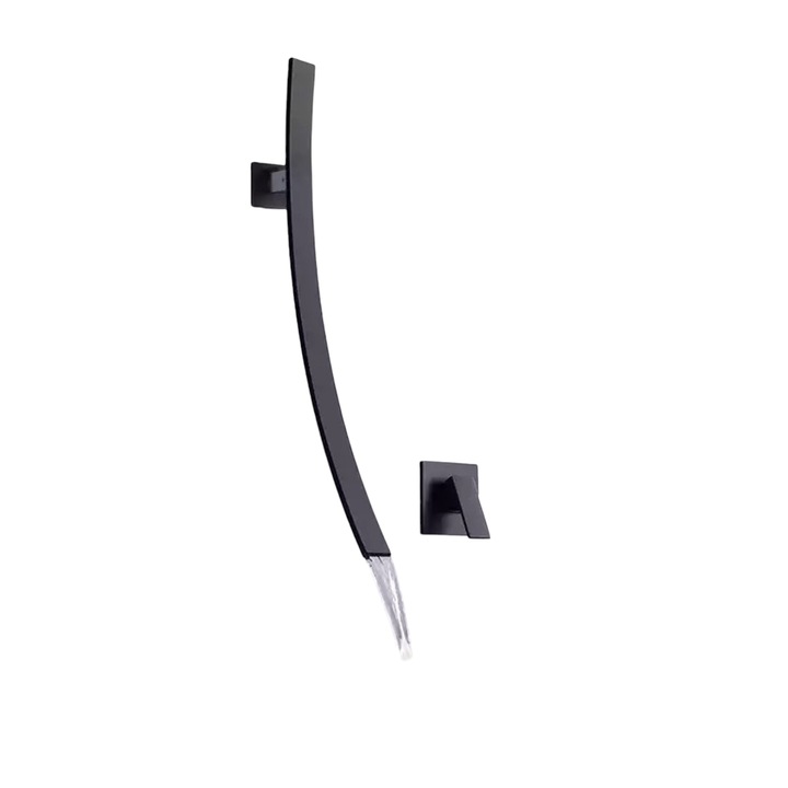 Baterie de lux, Montata pe perete, Naron, 68 cm, Negru