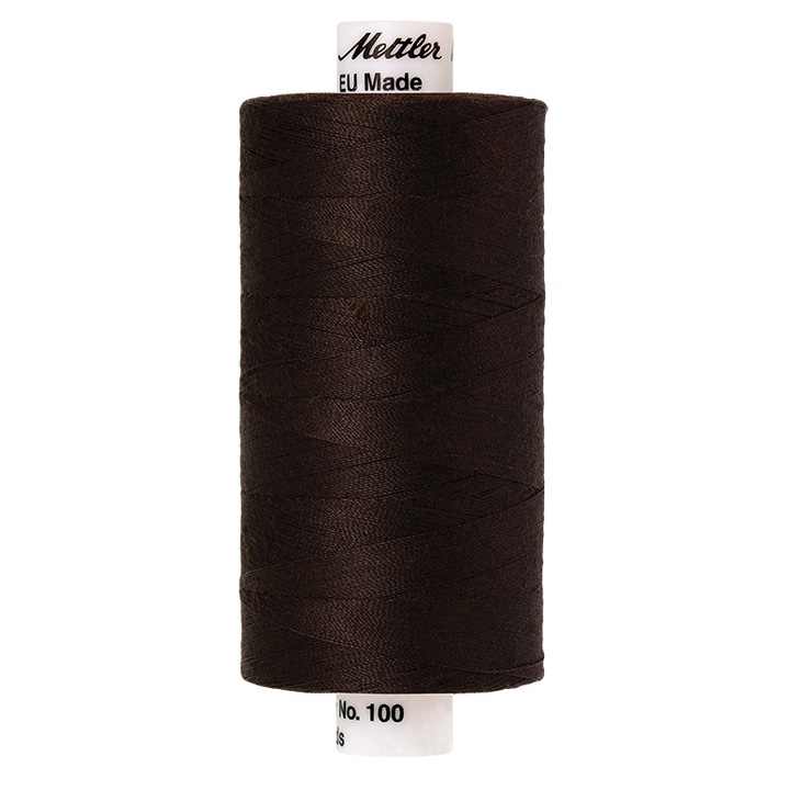 Ata de cusut si surfilat, finete 100, bobina 1000 m, Mettler Seralon, culoare Chocolate 428