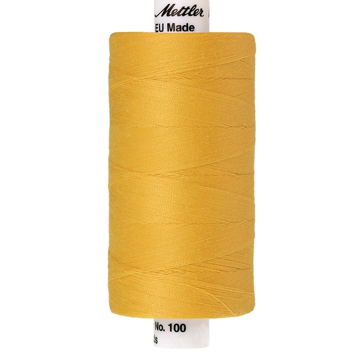 Ata de cusut si surfilat, finete 100, bobina 1000 m, Mettler Seralon, culoare Galben 120