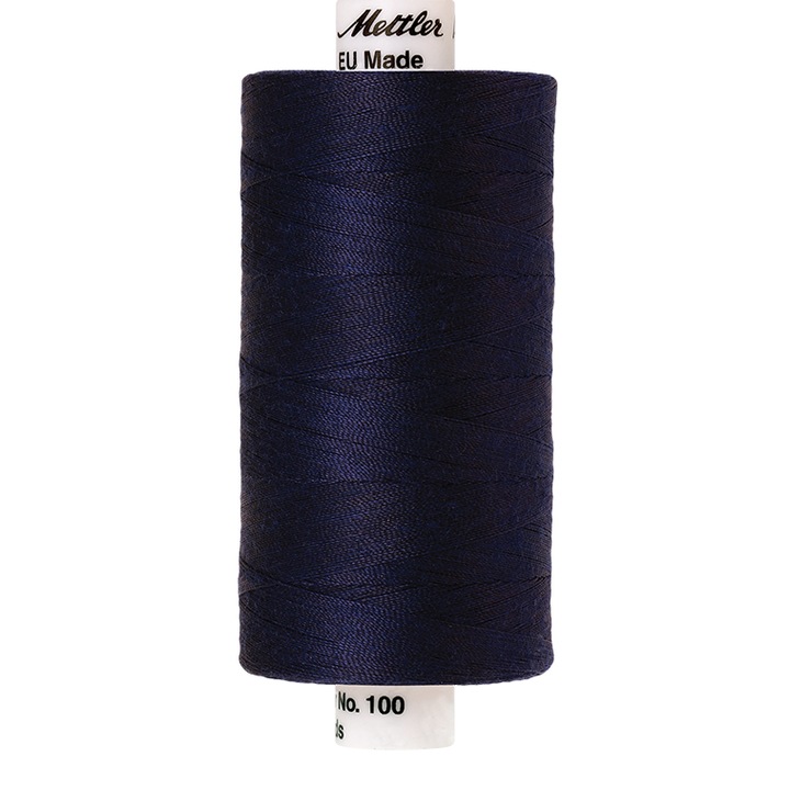 Ata de cusut si surfilat, finete 100, bobina 1000 m, Mettler Seralon, culoare Albastru inchis 825