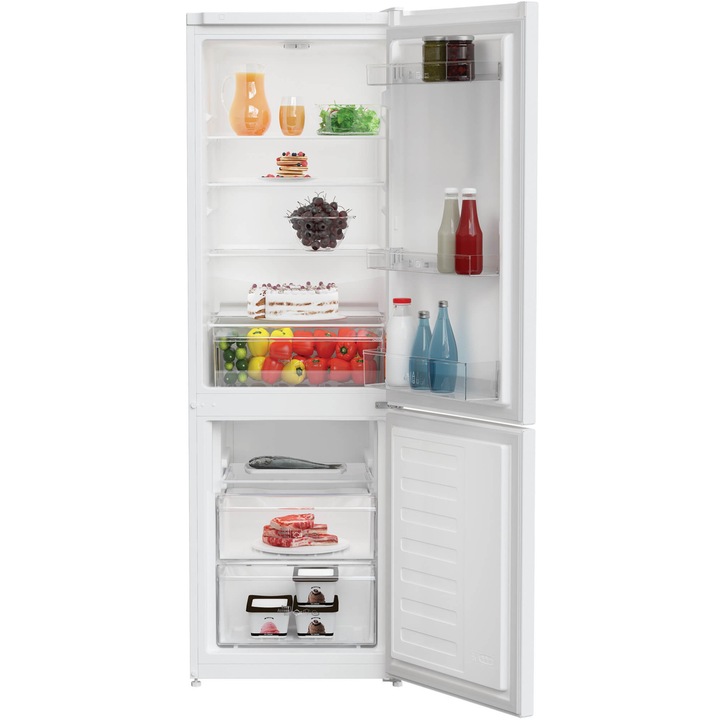 Хладилник с фризер Arctic AK54270M40W, 262 л, Garden Fresh, Eco LED, Клас E, H 170.8 см, L 54 см, Бял