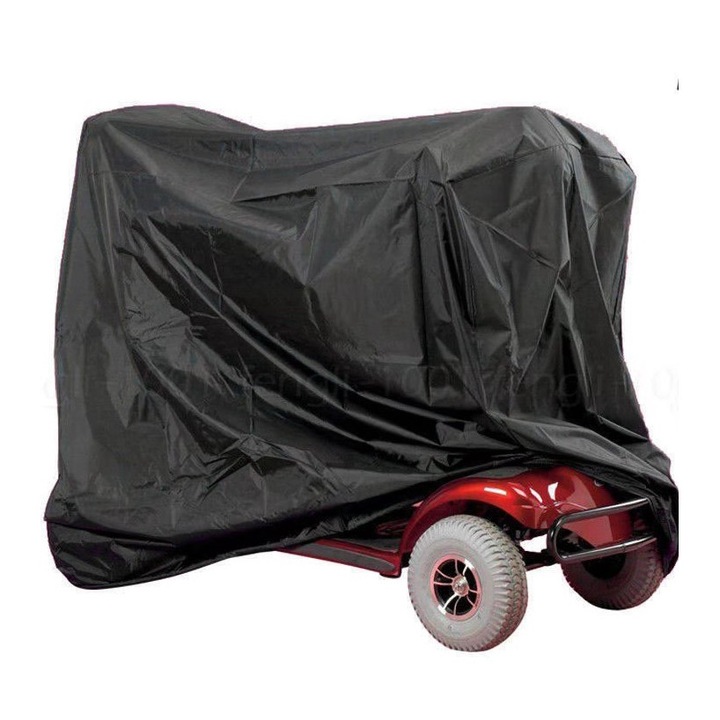 Husa impermeabila motocicleta, Poliester, 140 x 66 x 91 cm, Negru