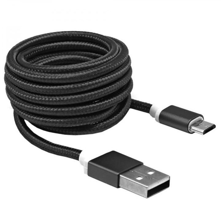 Sbox Blister Micro USB Kábel, 1.5 m, Fekete