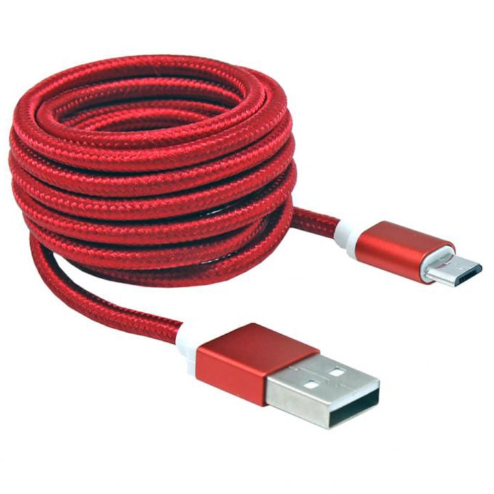 Sbox Blister Micro USB Kábel, 1.5 m, Piros