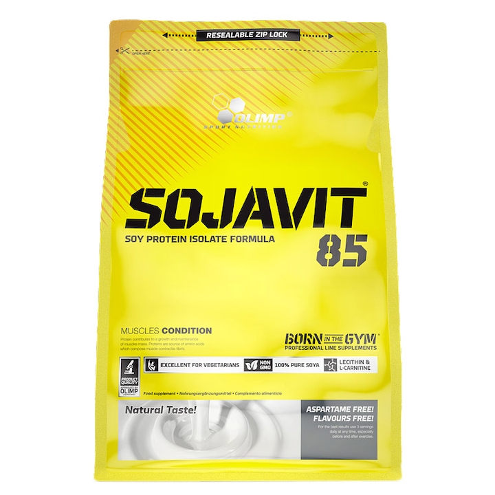 Proteine vegetale Olimp Sport Nutrition Sojavit 85, pudra proteica soia, aroma neutra, 700 g