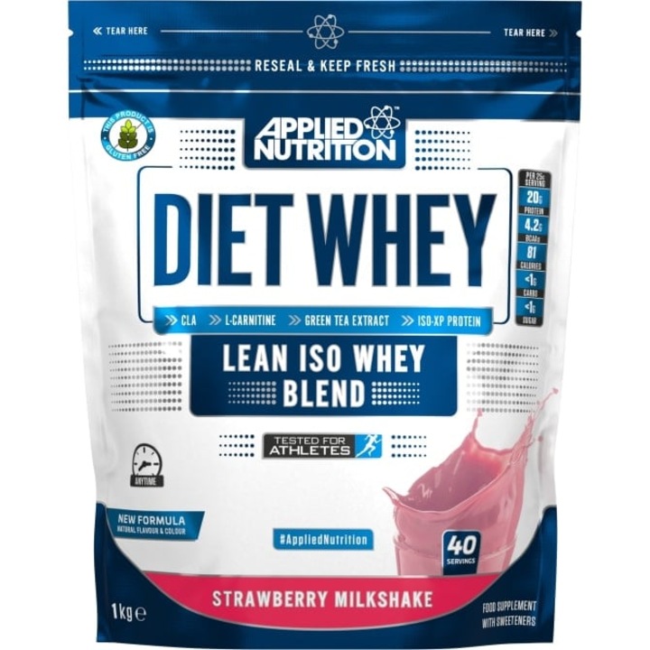 Diet Whey, Applied Nutrition, 1000 g, бананов млечен шейк