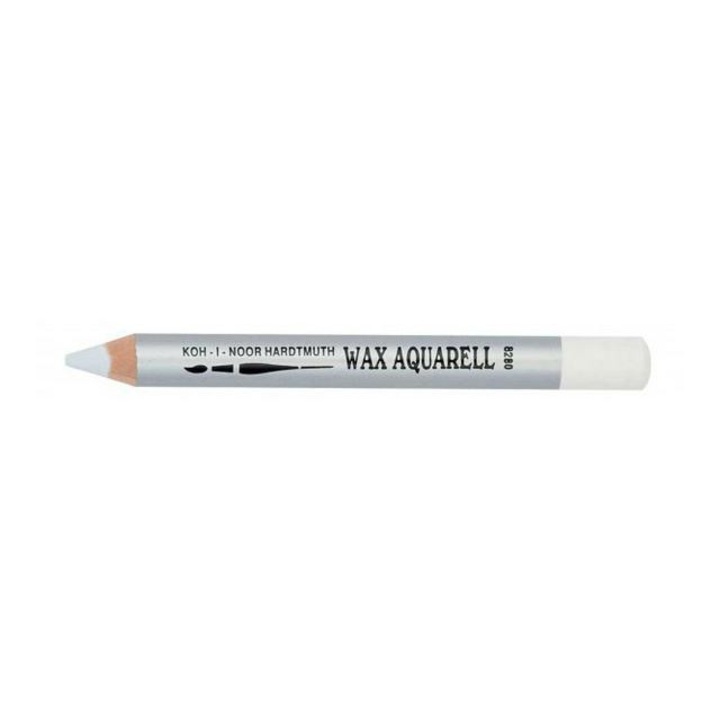 Creion colorat cerat Wax Aquarell, KOH-I-NOOR, alb