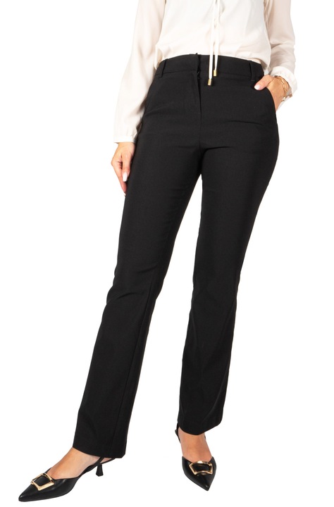 Elegáns női csizmás nadrág, Fekete, XL 42-L31