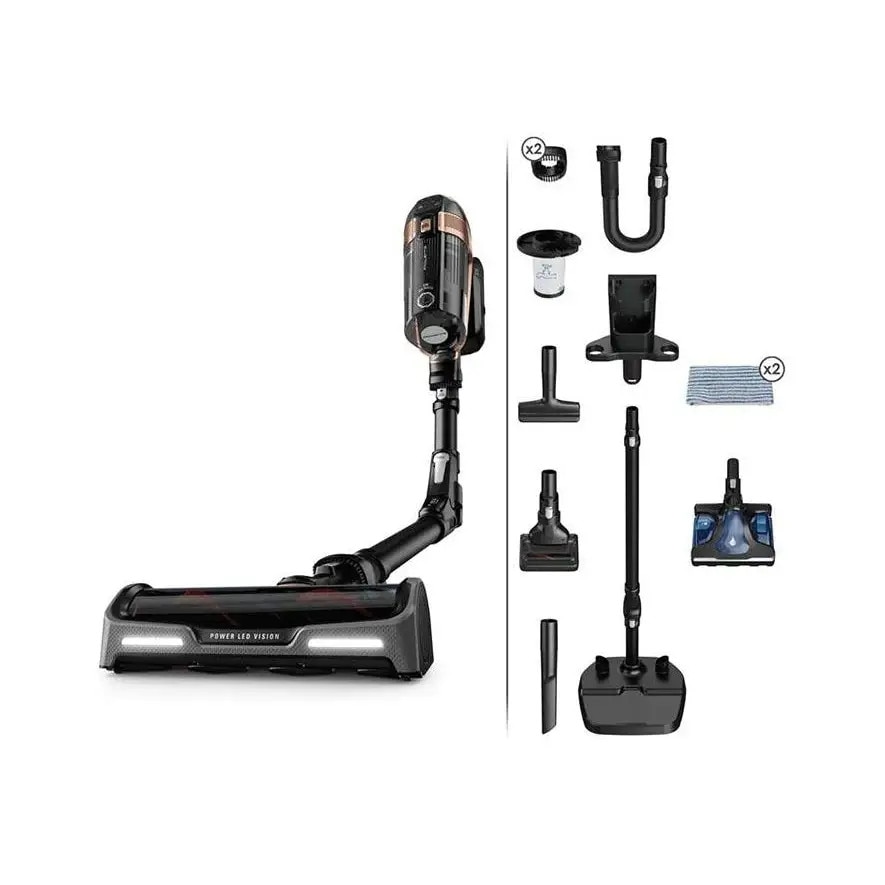 Aspirator Vertical ROWENTA X-Force Flex 15.6 RH99G1WO, 0.9l, 32.4V, Autonomie Maxima 80 min, Negru-Maro