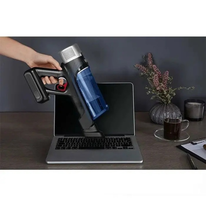 Aspirator vertical Rowenta X-Force Flex 9.60 Aqua RH20C0WO, 0.4 L, 250 W, Gri/Albastru