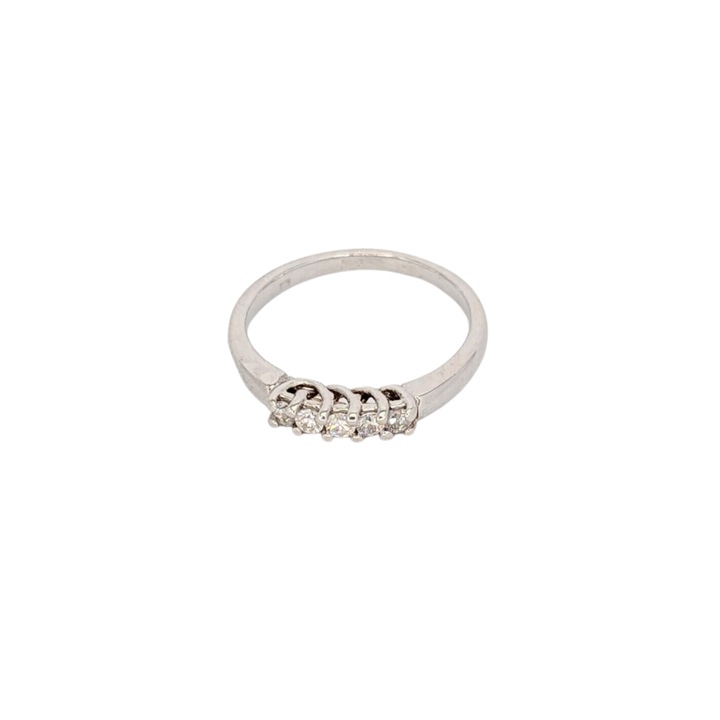 Inel de Logodna din Aur 14K cu Diamante Naturale 0.30ct. G-H SI3-P1 M53.5 2.69g