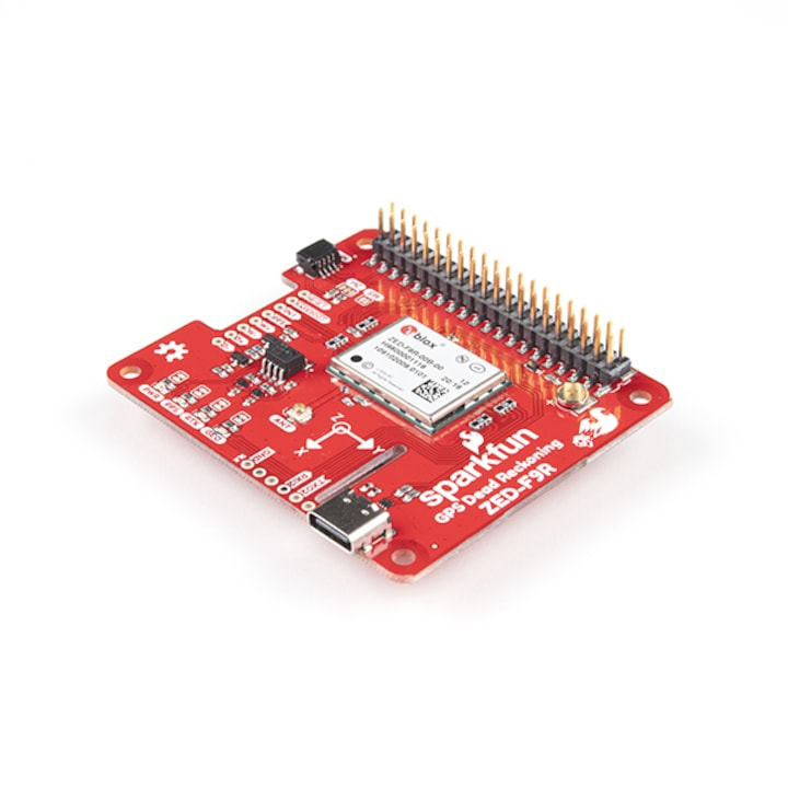 ΠΠ»Π°ΡΠΊΠ° Π·Π° ΡΠ°Π·ΡΠ°Π±ΠΎΡΠΊΠ° Π½Π° GPS, Sparkfun, pHAT Dead Reckoning, GPS-RTK ZED-F9R, Π·Π° Raspberry Pi