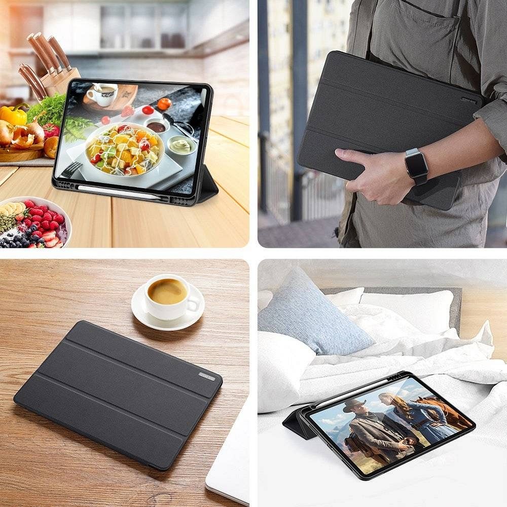 Carcasa Tableta G-Tech Domo Dux Ducis Folding Stand, Compatibila cu Apple iPad Pro 11 Inch, Anti Amprenta, Piele Ecologica, Full Protection, Negru