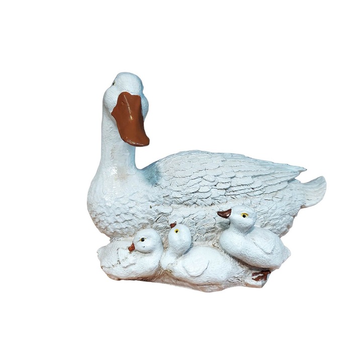 Kacsa kiskacsákkal, Fehér, 25 cm, JJ2423