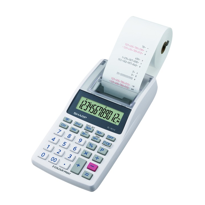 Калкулатор SHARP SH-EL1611V, Принтиращ, 12V, 12 разряда