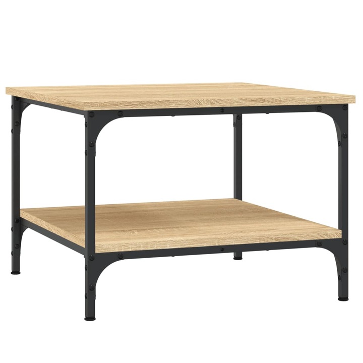 Masuta de cafea vidaXL, stejar sonoma, 55x55x40 cm, lemn prelucrat