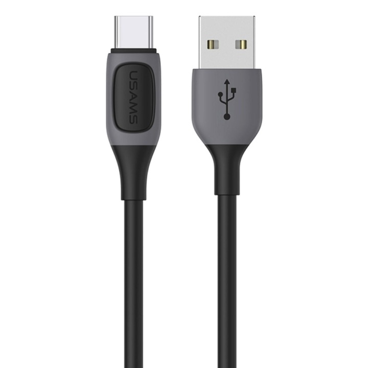 Kábel Usams Jelly Series gyorstöltő USB Type-C-hez, 3A, 1m, fekete