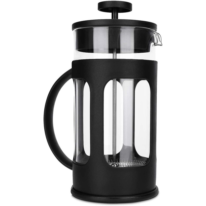 Kávé/tea filter, Daladen, Üveg, 350 ml, Átlátszó/fekete
