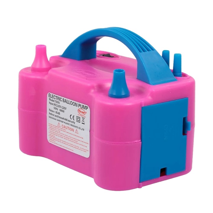 Pompa electrica umflat baloane, PROCART, 2 orificii umflare simultana, mod automat/manual, putere 600W