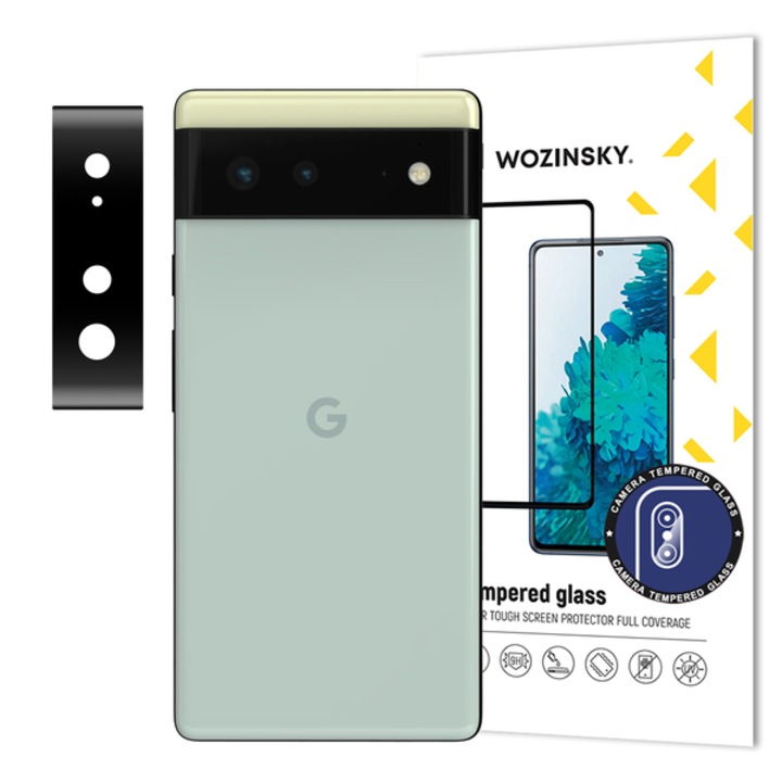 Kameravédő fólia Pixel 6 telefonhoz, üveg, 9H, fekete