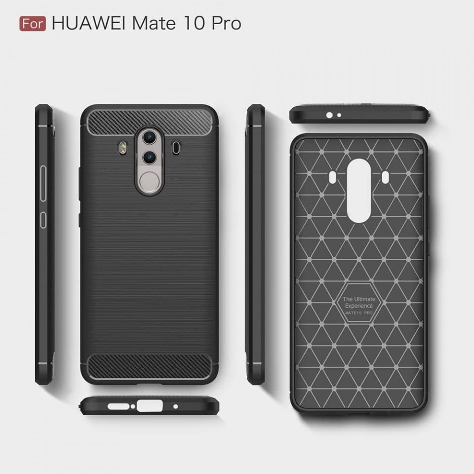 Husa Carbon Stripe pentru Huawei Mate 10 Pro, Negru