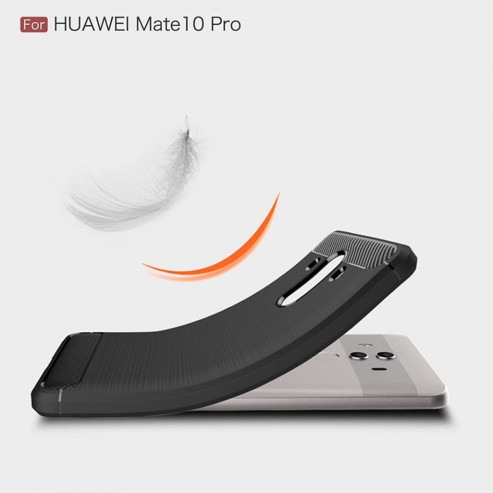 Husa Carbon Stripe pentru Huawei Mate 10 Pro, Negru