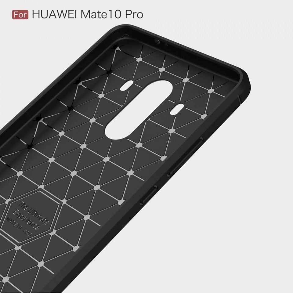 Husa Carbon Stripe pentru Huawei Mate 10 Pro, Negru