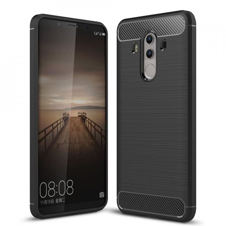 Husa Carbon Stripe pentru Huawei Mate 10 Pro, Negru