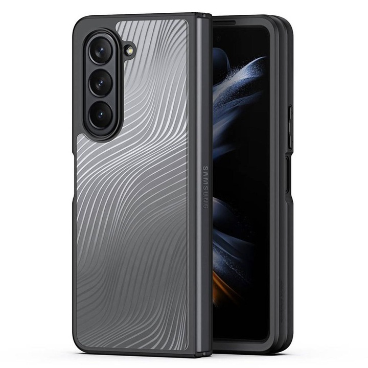 Протектор G-Tech Aimo Dux Ducis, Съвместим с Samsung Galaxy Z Fold 5 5G, Поликарбонат, Удароустойчив, Черен