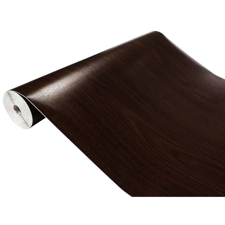 Autocolant pentru mobila, 45 x 100 cm, DecoMeister®, Model Wenge Castan, C062-045-0100S