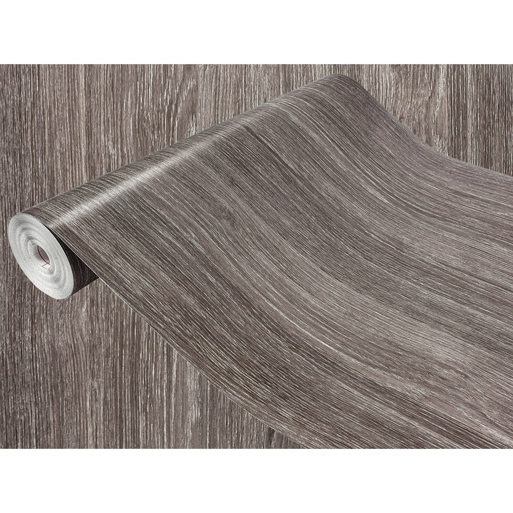 Autocolant pentru mobila, taiate la dimensiune, 45 x 25 cm, DecoMeister®, Model Stejar Gri Perlat, C100-045-0025