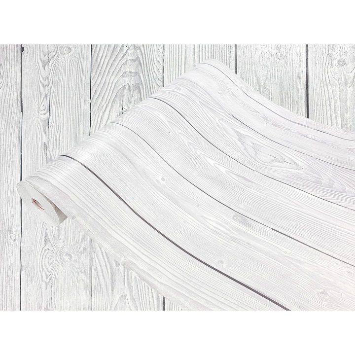 Folie decorativa autoadeziva pentru mobilier, taiate la dimensiune, 45 x 25 cm, DecoMeister®, Model Placa Alba, E126-045-0025