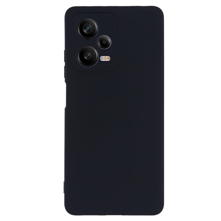 Szilikon mikroszálas burkolat kompatibilis Xiaomi Redmi Note 12 5G / Poco X5, Prime Deluxe, teljes lefedettség, emelt élek, kameravédelem, Fekete