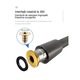 Furtun flexibil de dus, Ferro, PVC, 200 cm, Negru