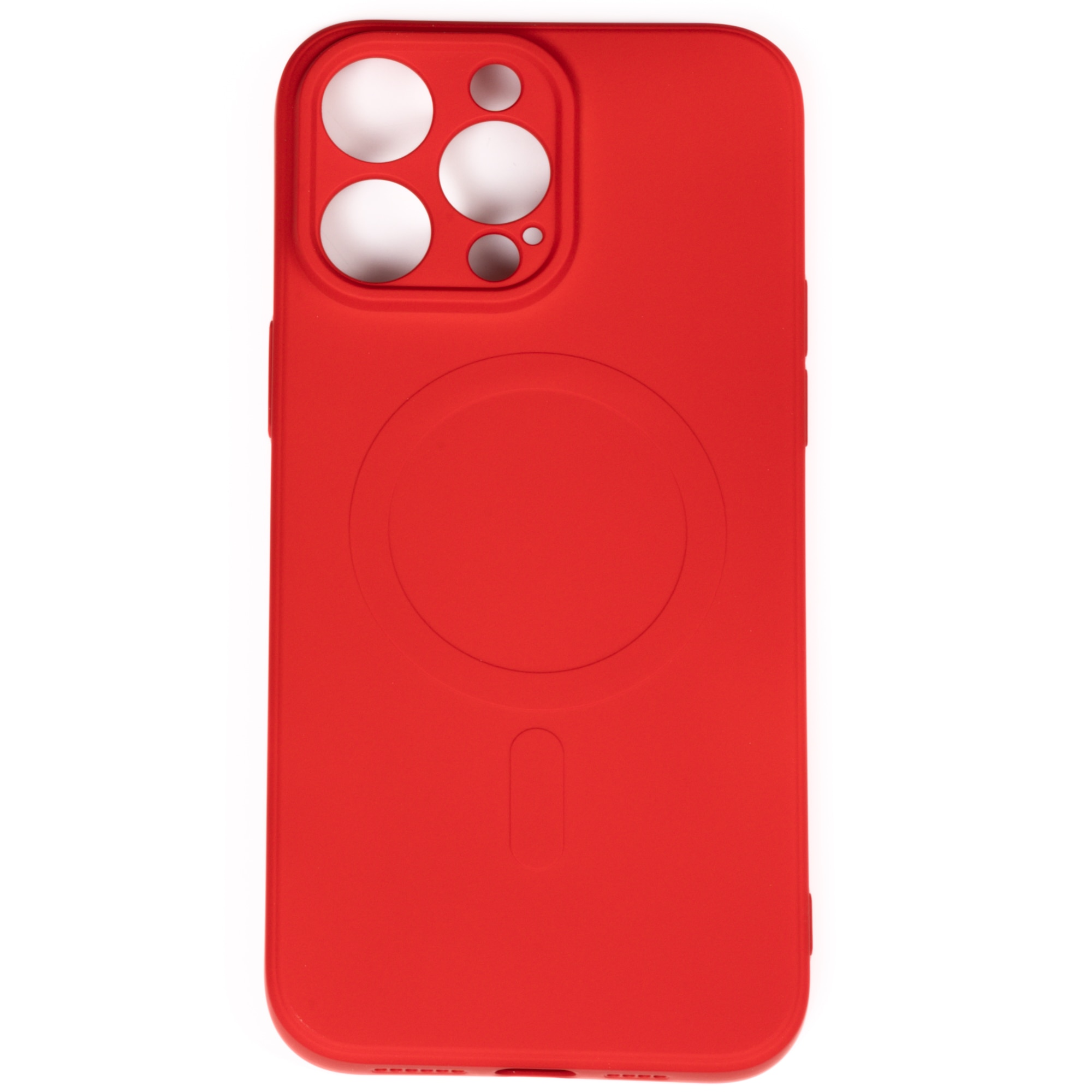 Husa pentru iPhone 14 Pro Max ZAFIT®, cu incarcare Magsafe, Silicon, Rosu