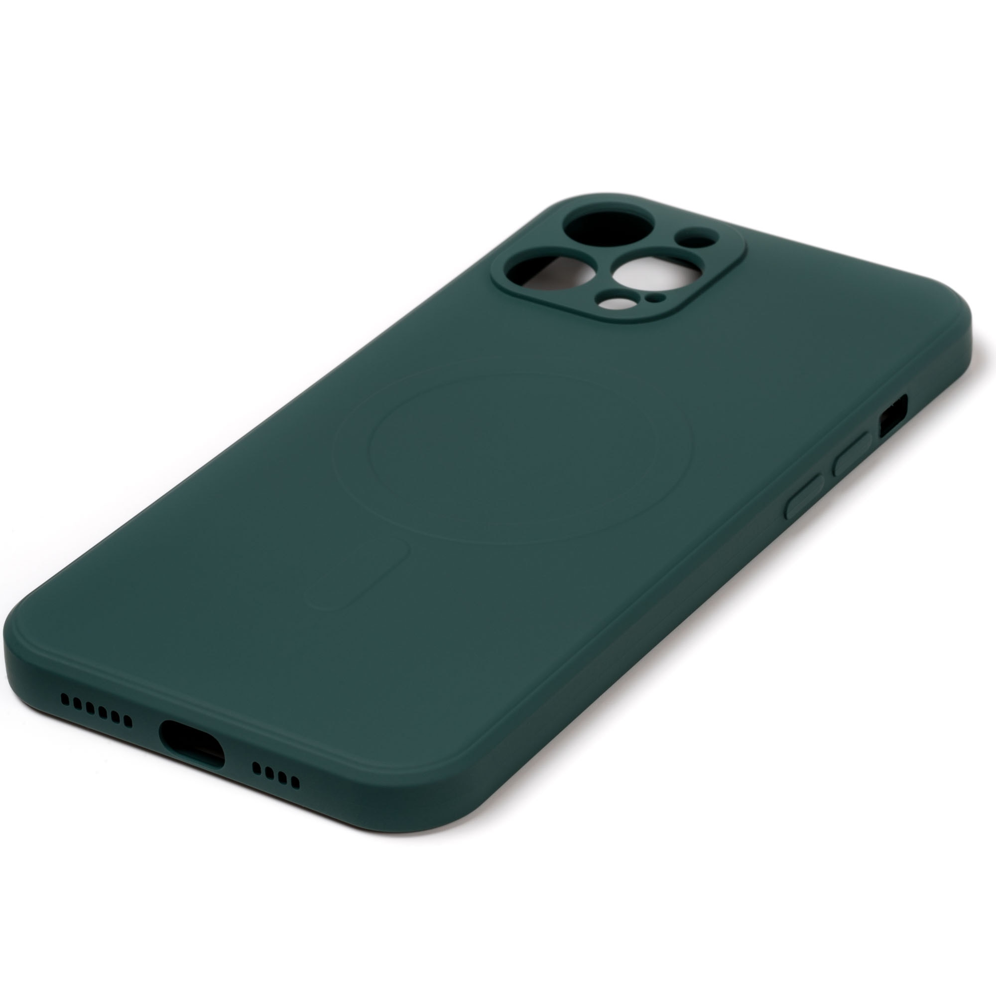 Husa pentru iPhone 12 Pro ZAFIT®, cu incarcare Magsafe, Silicon, Verde