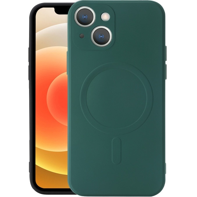 Husa pentru iPhone 15 ZAFIT®, cu incarcare Magsafe, Silicon, Verde