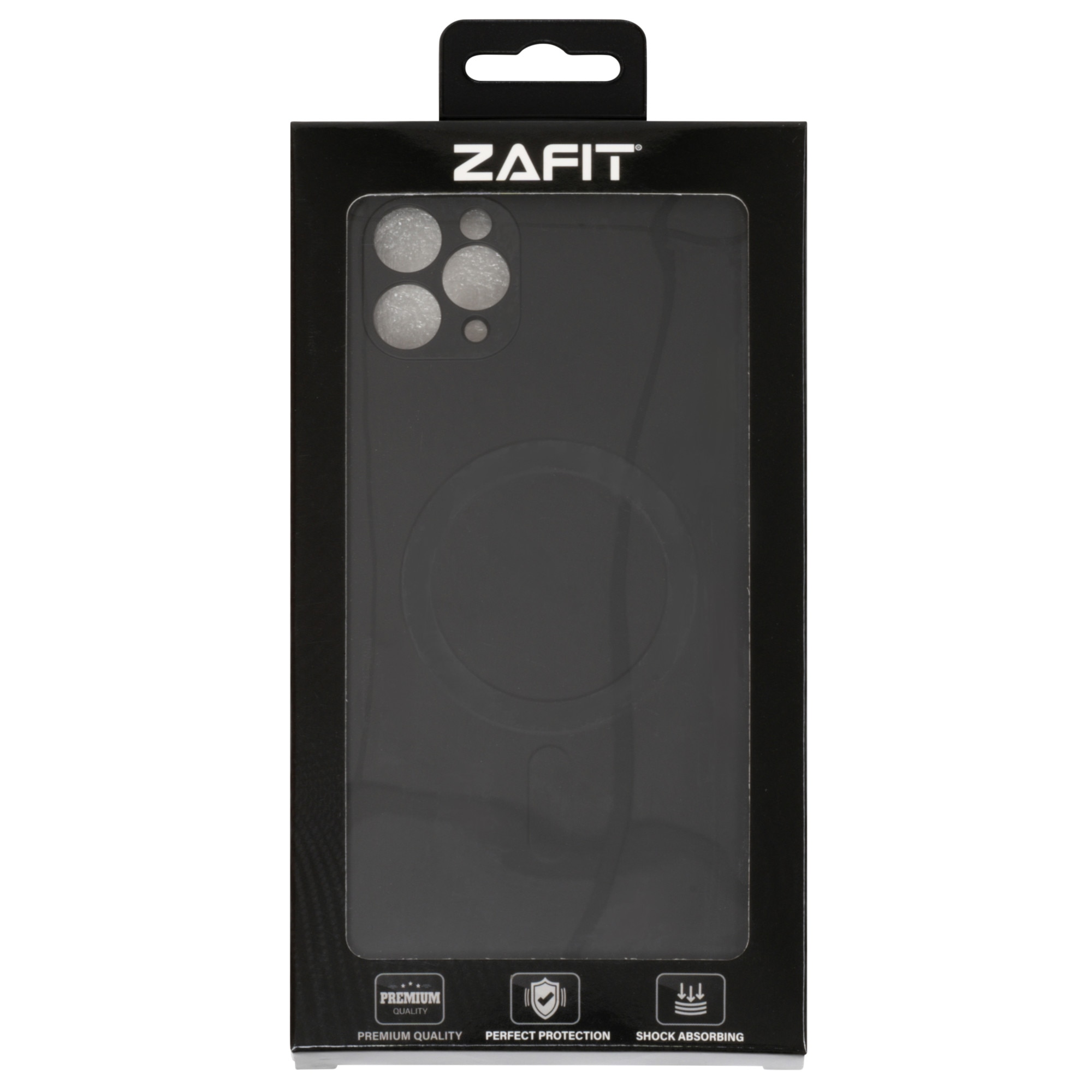 Husa pentru iPhone 11 Pro ZAFIT®, cu incarcare Magsafe, Silicon, Negru
