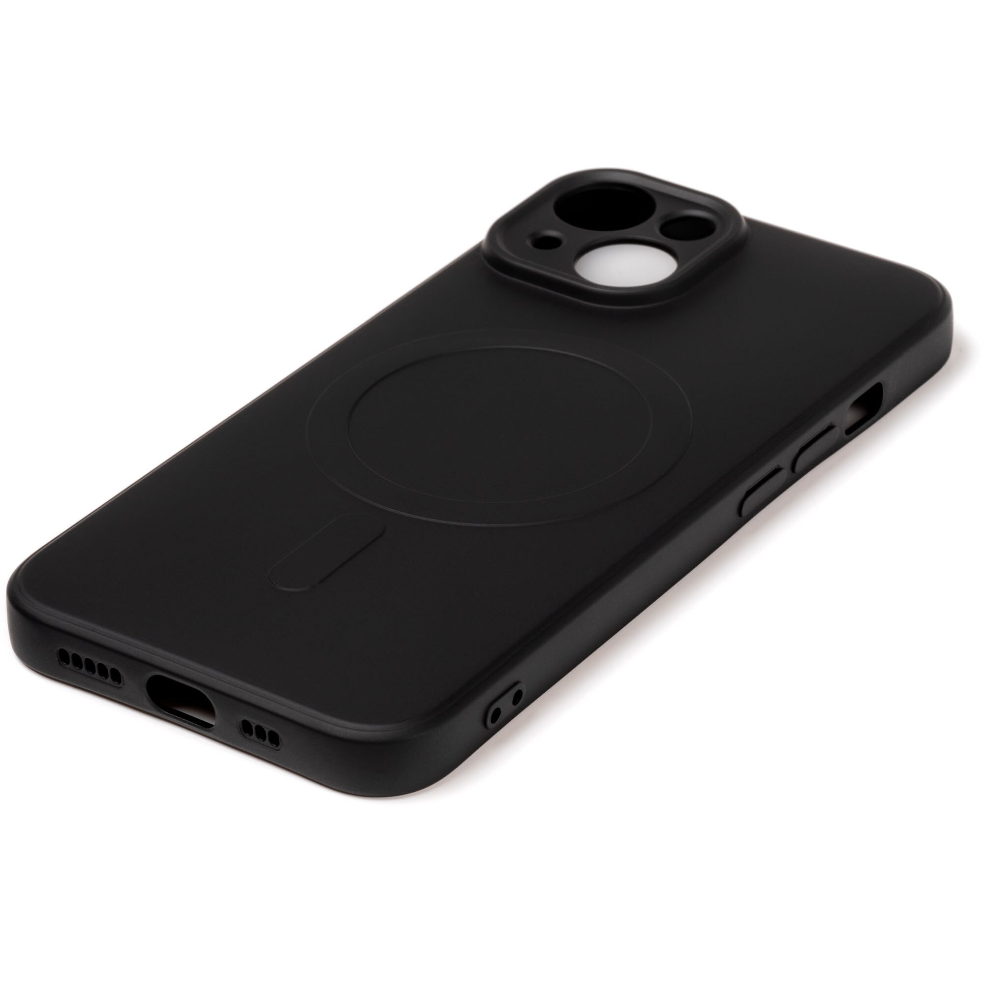 Husa pentru iPhone 15 ZAFIT®, cu incarcare Magsafe, Silicon, Negru