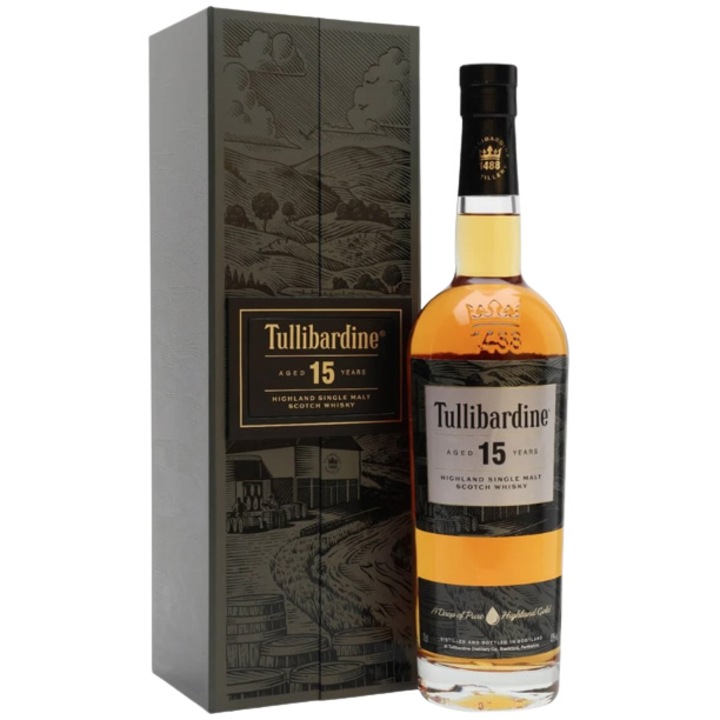 Whisky Tullibardine 15YO Single Malt 43%, Cutie, 0.7l
