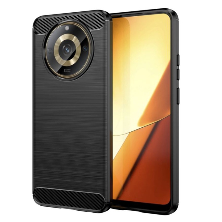 Кейс за Realme 11 4G, Techsuit, Карбон, Черен