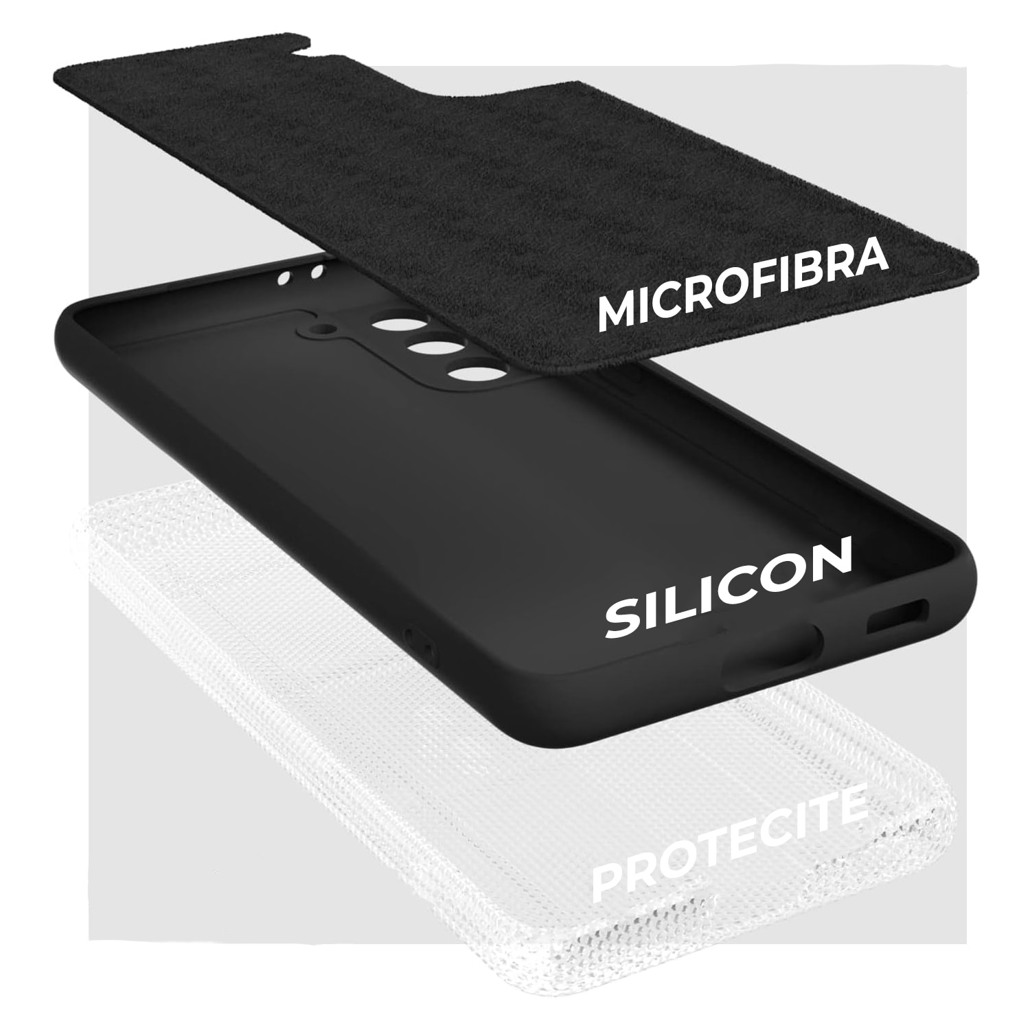 Husa Premium Silicon Soft pentru Samsung S21 FE, Ultra Slim, Protectie sporita, Interior de microfibra, Negru