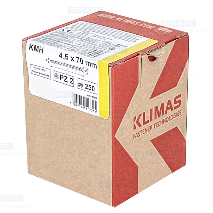 Suruburi pentru lemn calit, fi 4,5x70 mm, 250 buc. WKRĘT-MET