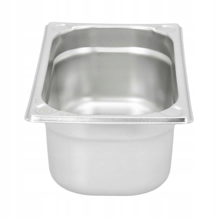 Tava gastronorm intarit TECHNICA, GN 1/4, 265x162x100 mm 2,5 l, pentru depozitarea alimentelor, ideal pentru catering si restaurante stivuibila, compatibila cuptor si frigider, interval de temperatura de la -40 °C la 300 °C, inox