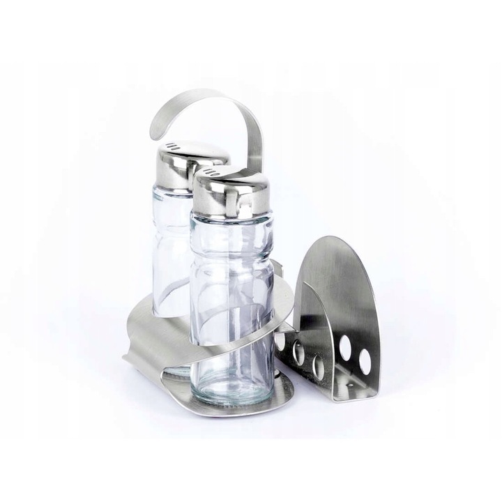 Set recipiente condimente, Technica, inox, 86x81x120mm