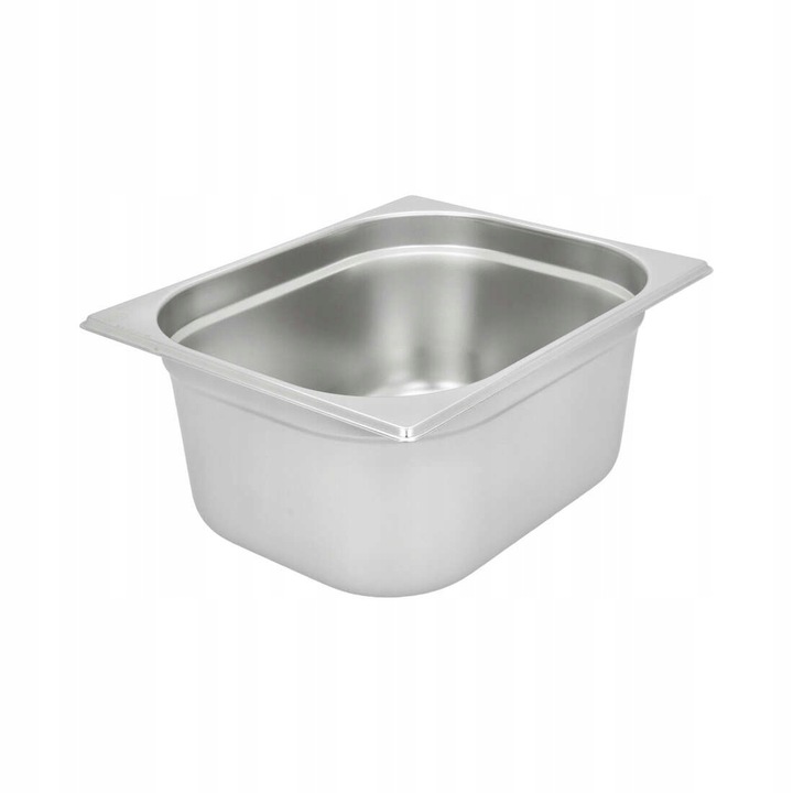 Tava gastronorm TECHNICA, GN 1/2, 325x265x150 mm 8,9 l, pentru depozitarea alimentelor, ideal pentru catering si restaurante stivuibila, compatibila cuptor si frigider, interval de temperatura de la -40 °C la 300 °C, inox