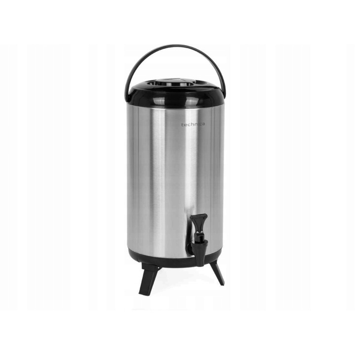 Termos pentru catering TECHNICA, 12 l, otel inoxidabil/polipropilena, pereti dubli, bauturi calde si reci, inox