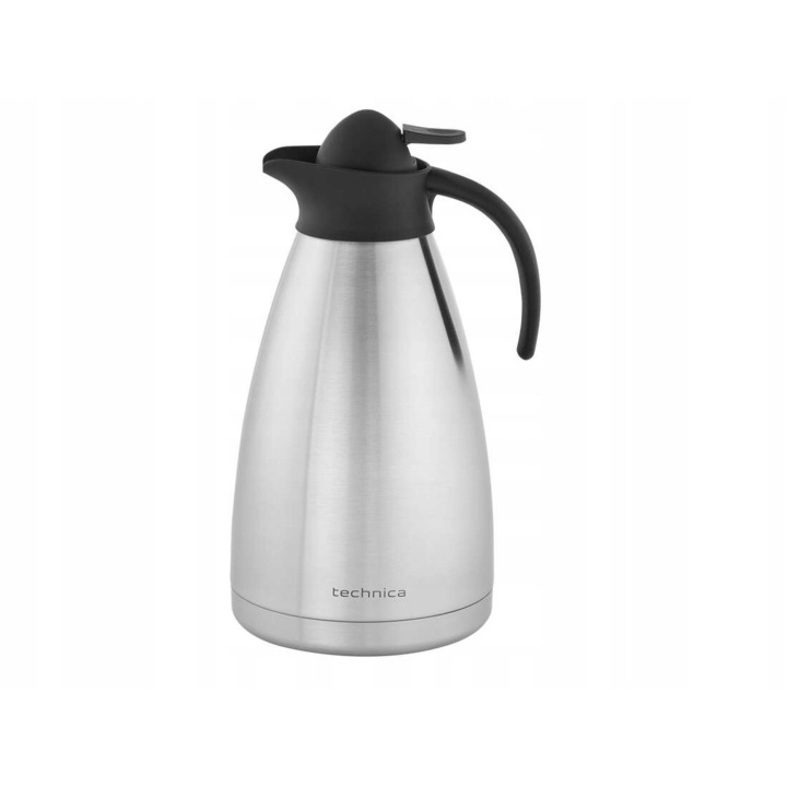 Carafa pentru bauturi calde, Technica, Inox, 2 l, Argintiu/Negru