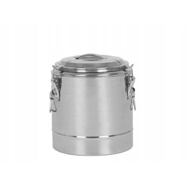 Termos pentru transportul mancare, TECHNICA, 10L, diametru 300 mm otel inoxidabil, izolatie ridicata, inox