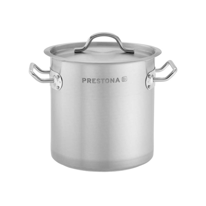 Magas edény fedővel, TECHNICA, ezüst, 6l
